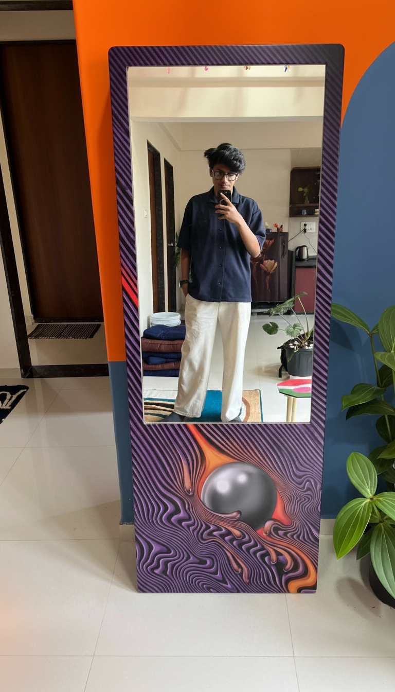 AYNA -  Wall Mirror With Tame Impala Inspired Frame